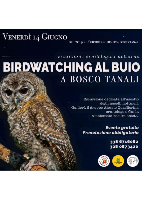 Birdwatching al buio - 14 Giugno 2024 - Locandina