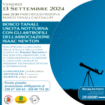 Riserva Tanali - Incontro Astrofili - locandina