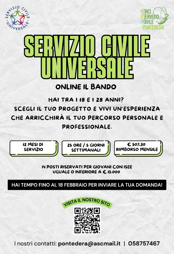 Servizio Civile Universale 2025 - Locandina