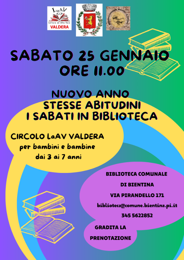 Letture ad Alta Voce - 25 Gennaio 2025 - Locandina