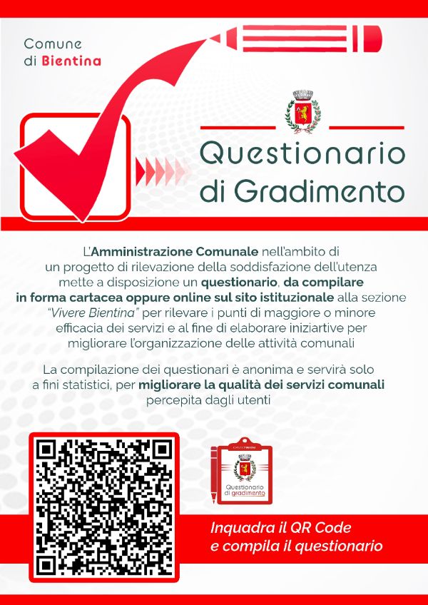 Questionario gradimento 2024 - Locandina