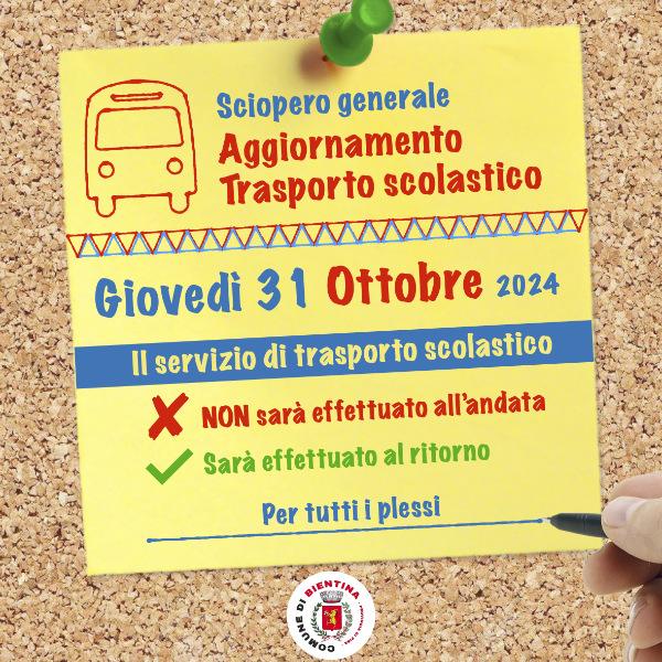 Sciopero generale - 31 Ottobre 2024 - Locandina